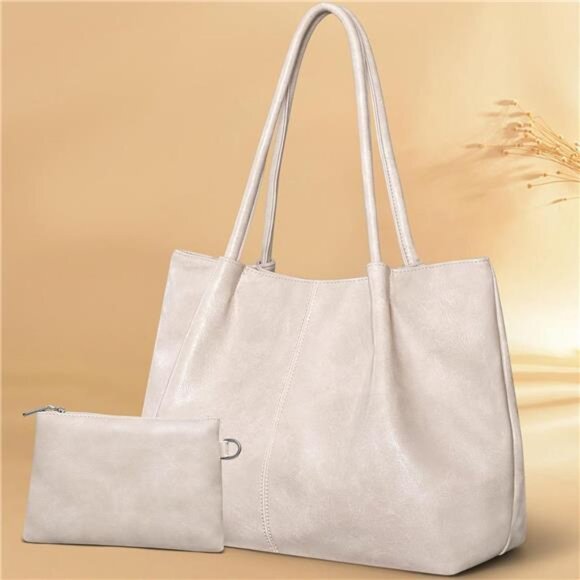 Large Tote Bag for Women Beige